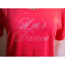 Let's Dance Crystal Rhinestone Ladies Shirt